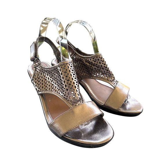 Eurosoft by Sofft Vanila Comfort Sandals Bronze Metallic Size 8.5 Adj Strap - Picture 1 of 10
